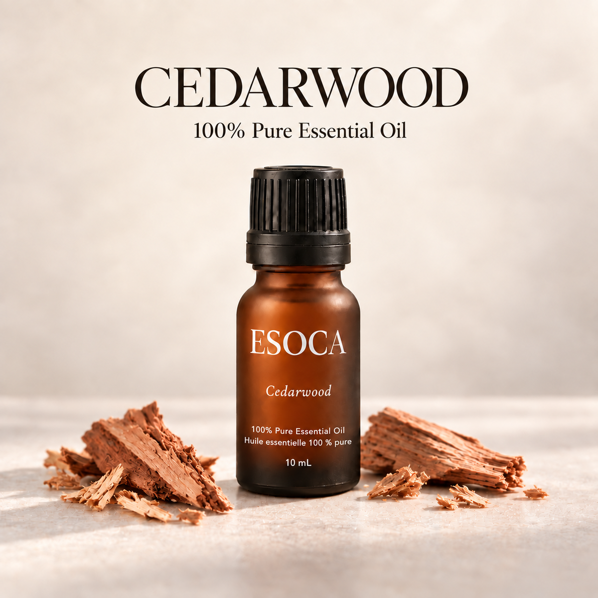 ESOCA Cedarwood 10 mL essential oil product photograph